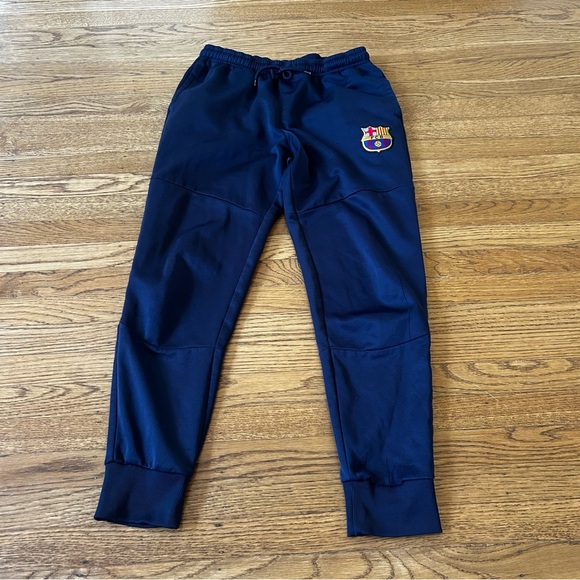 Navy blue FC Barcelona soccer pants/ sweatpants - Picture 1 of 7